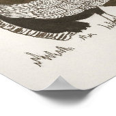 ターキースケッチプリント ポスター (角)