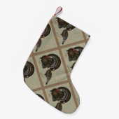 ターキーズスタンダードブロンズポートレート スモールクリスマスストッキング (正面 (吊り時))