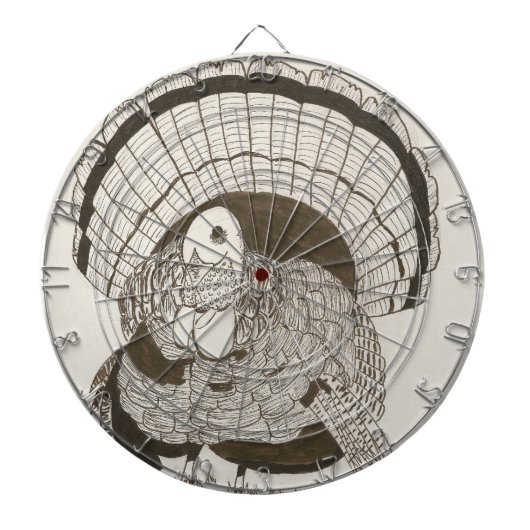 ターキーセピアスケッチダーツボード ダーツボード (正面)