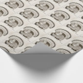 ターキーセピアスケッチラッピング紙 ラッピングペーパー (角)