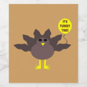 ターキータイムサンクスギビングワインボトルラベル ワインラベル (シングルラベル)