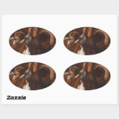 ターキーダックハト感謝祭オーバルステッカー 楕円形シール (シート)