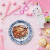 ターキーディナーオンザブルーチノワセリープレート ペーパープレート (パーティー)