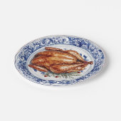 ターキーディナーオンザブルーチノワセリープレート ペーパープレート (アングル)