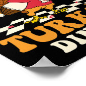 ターキーディナーフットボール秋秋感謝祭 ポスター (角)