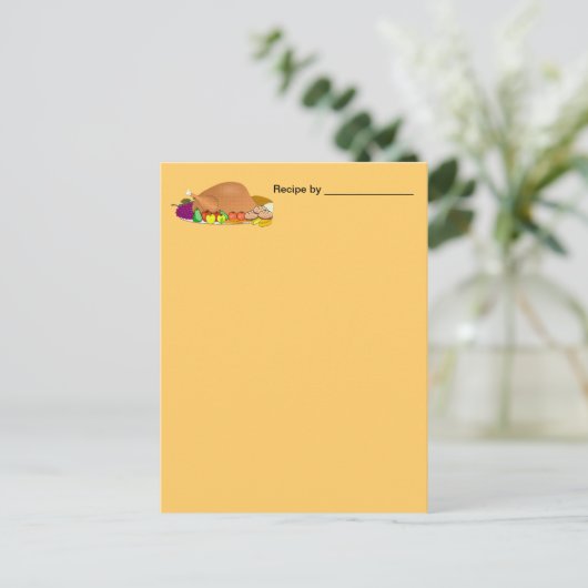 ターキーディナーレシピ空白のカード ポストカード (スタンド正面)