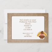 ターキーデイディナー招待状 招待状 (裏面)