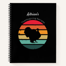 ターキーバード動揺してヴィンテージ感謝祭レシピ ノートブック