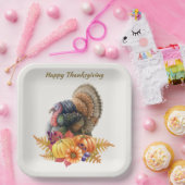 ターキーパンプキンサンクスギビング紙プレート ペーパープレート (パーティー)