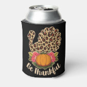 ターキーヒョウ皮かぼちゃパイ感謝祭 缶クーラー (缶裏面)