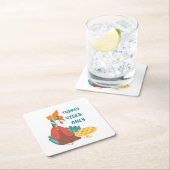 ターキービーブスオンリー紙プレート スクエアペーパーコースター (インサイチュ)