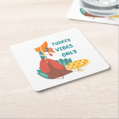 ターキービーブスオンリー紙プレート スクエアペーパーコースター (アングル)
