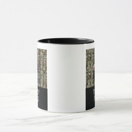 ターキーフィーバー狩り迷彩柄スポーツアウトドア マグカップ (中央)