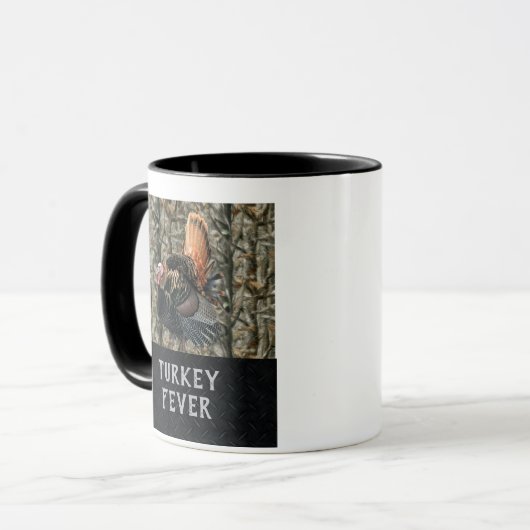 ターキーフィーバー狩り迷彩柄スポーツアウトドア マグカップ (正面左)