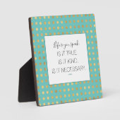 ターキーフェイクス金ゴールドの種類と言うテーブルトップのプラーク フォトプラーク (正面)