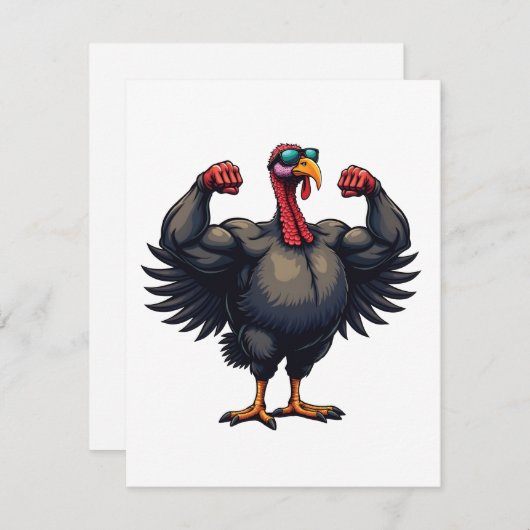 ターキーボディビルディングサンクスギビングデイジムトレーニング シーズンカード (正面/裏面)