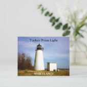 ターキーポイントライト、メリーランド州はがき ポストカード (スタンド正面)
