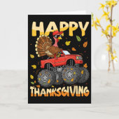 ターキーモンスターカート感謝祭少年子供トドラー カード (黄色い花)