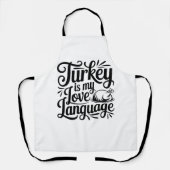 ターキーラバーサンクスギビンググルメミーム エプロン (正面)