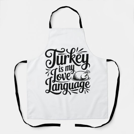 ターキーラバーサンクスギビンググルメミーム エプロン (正面)