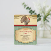 ターキー伝統的感謝祭ディナー招待状 招待状 (スタンド正面)