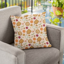 ターキー素朴ディナー感謝祭パターン クッション