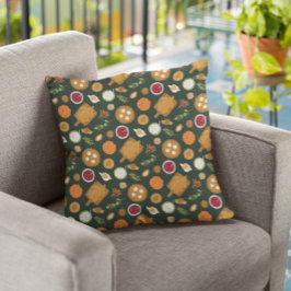 ターキー素朴ディナー感謝祭パターン クッション