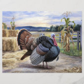 ターキー素朴ファーム感謝祭スクラップブック紙 (裏面)