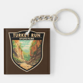 ターキー走州パークインディアナトラベルアートヴィンテージ キーホルダー (裏面)