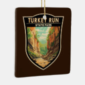ターキー走州パークインディアナトラベルアートヴィンテージ セラミックオーナメント (右)
