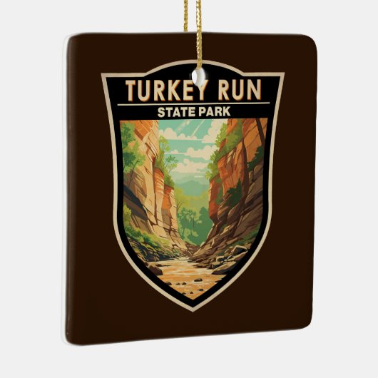 ターキー走州パークインディアナトラベルアートヴィンテージ セラミックオーナメント (右)