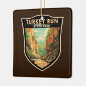 ターキー走州パークインディアナトラベルアートヴィンテージ セラミックオーナメント (左)