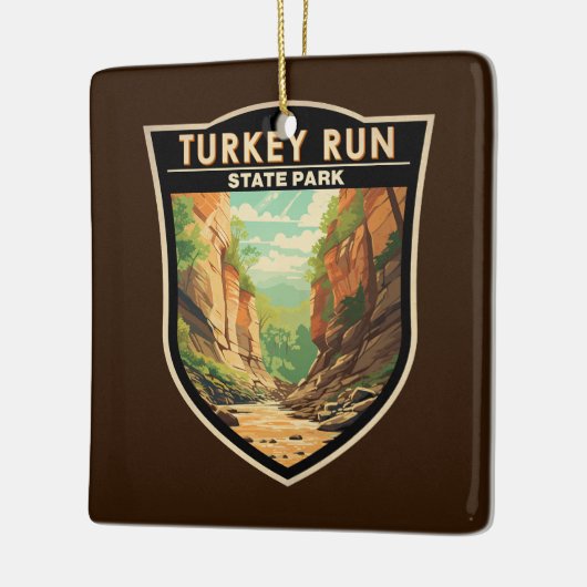 ターキー走州パークインディアナトラベルアートヴィンテージ セラミックオーナメント (左)