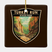 ターキー走州パークインディアナトラベルアートヴィンテージ セラミックオーナメント (裏面)