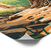 ターキー走州パークインディアナトラベルアートヴィンテージ ポスター (角)