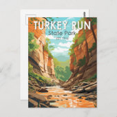 ターキー走州パークインディアナトラベルアートヴィンテージ ポストカード (正面/裏面)