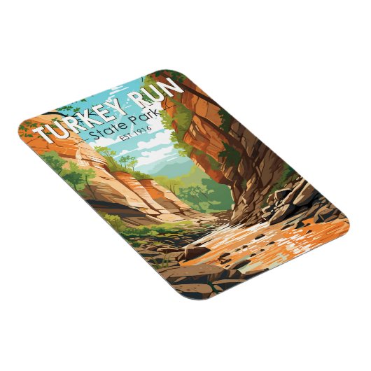 ターキー走州パークインディアナトラベルアートヴィンテージ マグネット (右側)