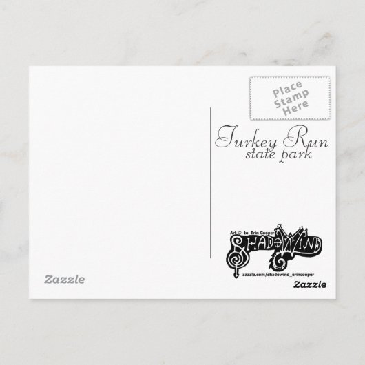 ターキー走州パーク浸食された階段 ポストカード (裏面)