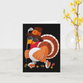 ターキー遊ズゴルフ感謝祭ターキーゴルフ カード (黄色い花)