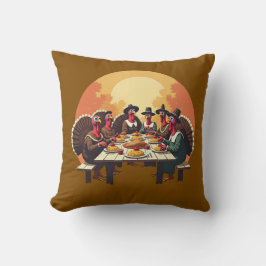 ターキー食べズの感謝祭ディナー クッション