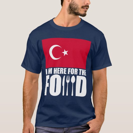 ターキー お土産 食べ物 旅行 レトロ Tシャツ (正面)