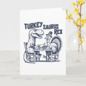 ターキー サウルス レックス 面白い恐竜 T-Rex ターキーの方が強い カード (黄色い花)