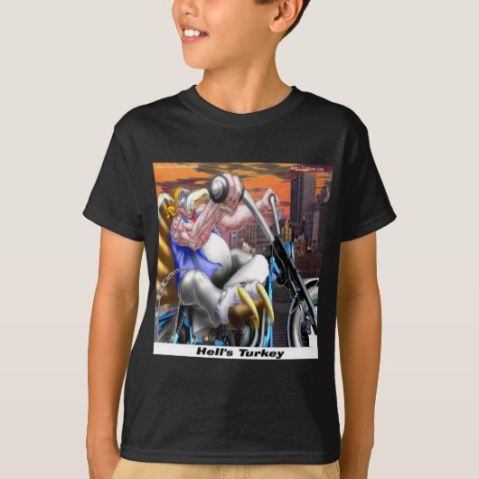 ターキー・バイカー・ジョーク Tシャツ (正面)
