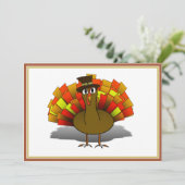 ターキー ピルグリム サンクスギビング 招待状 (スタンド正面)