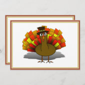 ターキー ピルグリム サンクスギビング 招待状 (正面/裏面)