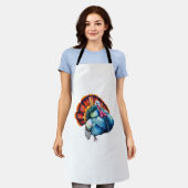 ターキ鮮やかープライドアークラシックトTシャツ エプロン (着用した状態)