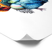 ターキ鮮やかープライドアークラシックトTシャツ ポスター (角)