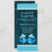 タークアイズラブバードロング結婚式招待状 招待状 (正面/裏面)