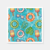 ターククールワイズプールパーティー スタンダードカクテルナプキン (正面)