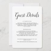 タークスとカイコスへようこそ|行き先の結婚式 招待状 (裏面)